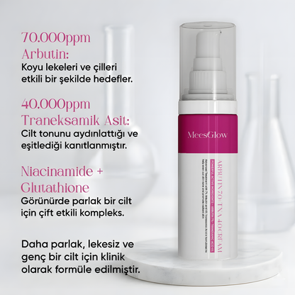MeesGlow™ Canlandırıcı Krem: Arbutin %7 + Traneaksamik Asit %4